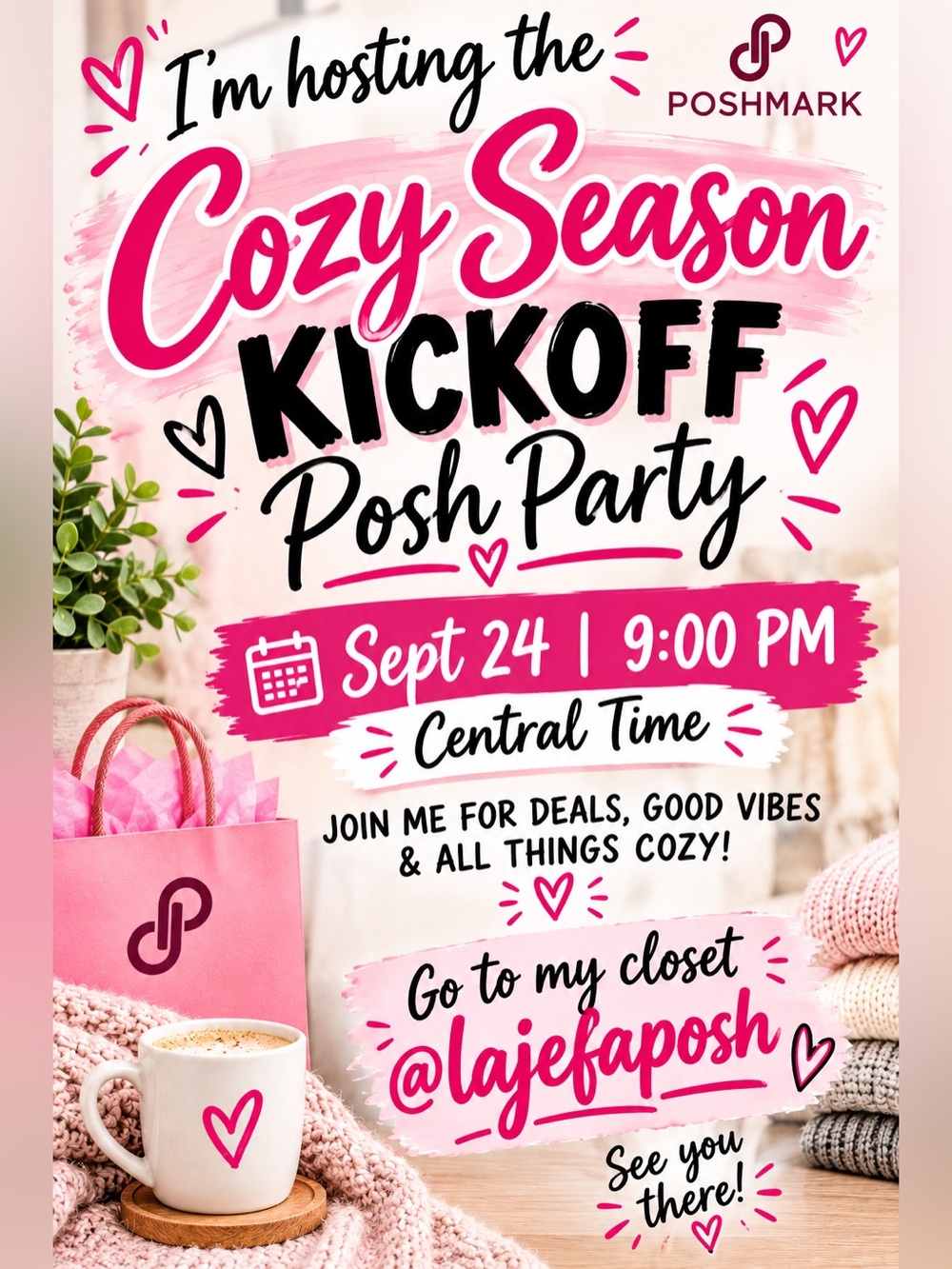 Cozy Season Kickoff Posh Party" on September 24th at 9:00 PM Central - Picture 1 of 8